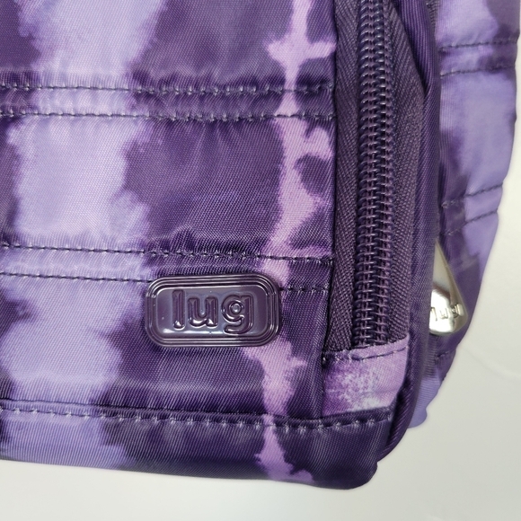 Lug Caddy Purple Tie Dye Stripes Mini Backpack Toiletry Case Hanging Pockets Bag main image 4